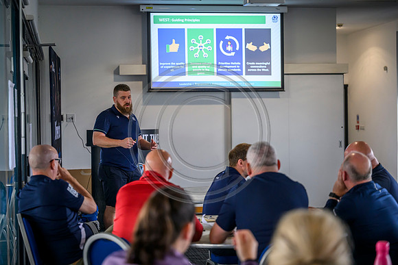 Club leaders from the West region gather for a seminar about the season ahead.