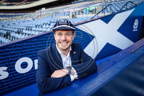 Referee capping ceremony for Scotland’s Sam Grove-White.