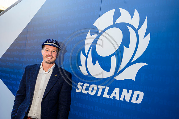 Referee capping ceremony for Scotland’s Sam Grove-White.