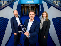 Referee capping ceremony for Scotland’s Sam Grove-White.