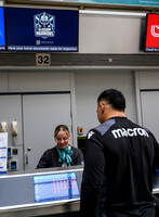 Warriors at airport