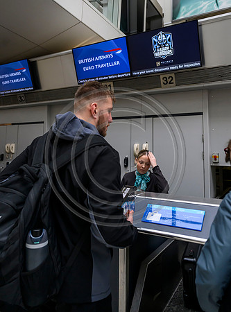 Warriors at airport