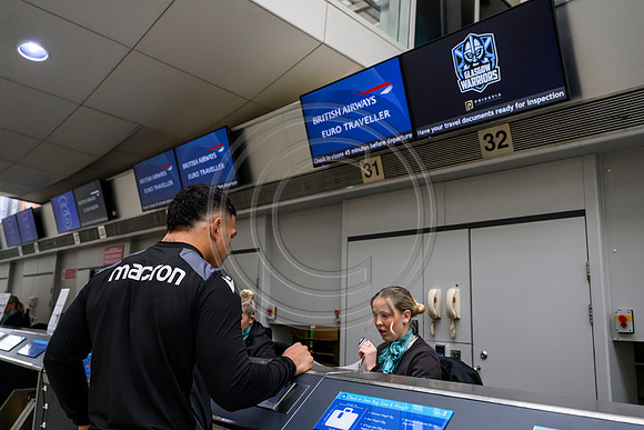 Warriors at airport