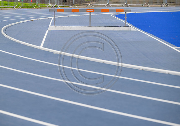 Lines painted on Scotstoun Track ahead of Glasgow 2026 Commonwealth Games