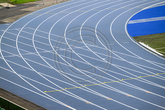 Lines painted on Scotstoun Track ahead of Glasgow 2026 Commonwealth Games