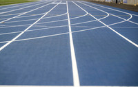 Lines painted on Scotstoun Track ahead of Glasgow 2026 Commonwealth Games
