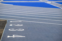 Lines painted on Scotstoun Track ahead of Glasgow 2026 Commonwealth Games