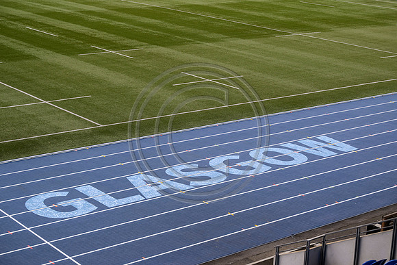 Lines painted on Scotstoun Track ahead of Glasgow 2026 Commonwealth Games