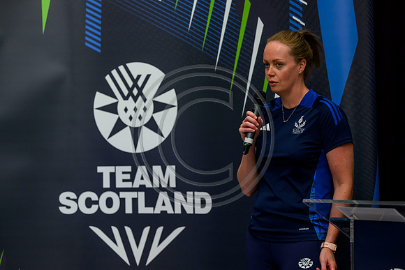 Scottish Thistles netball dress presentation