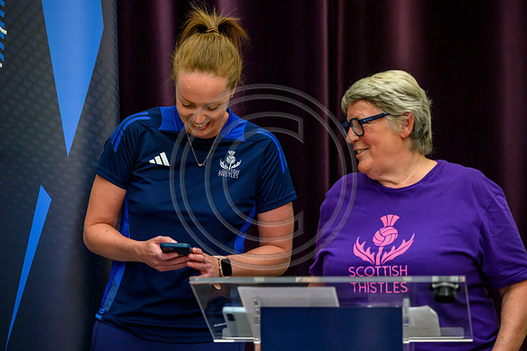 Scottish Thistles netball dress presentation