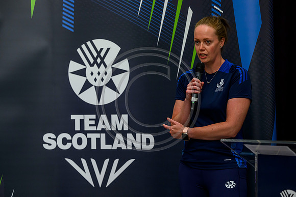 Scottish Thistles netball dress presentation