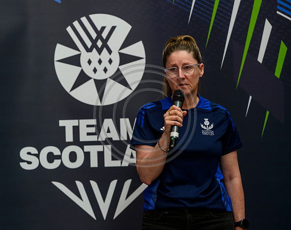 Scottish Thistles netball dress presentation