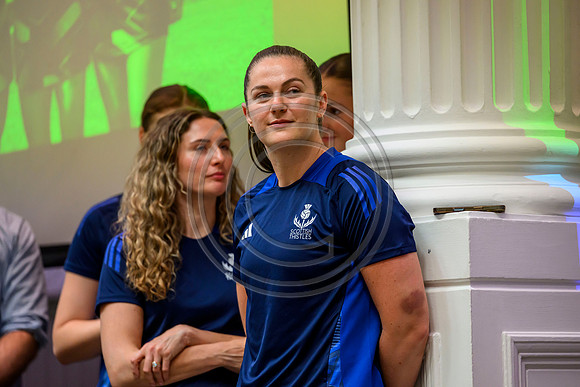 Scottish Thistles netball dress presentation