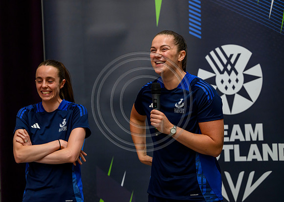 Scottish Thistles netball dress presentation