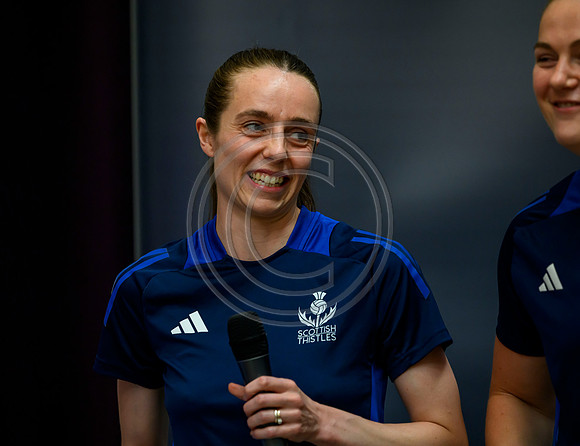 Scottish Thistles netball dress presentation