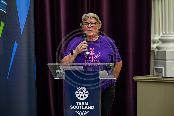 Scottish Thistles netball dress presentation