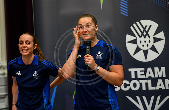 Scottish Thistles netball dress presentation