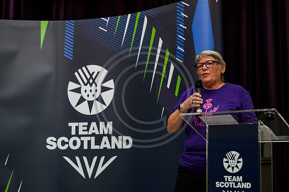 Scottish Thistles netball dress presentation