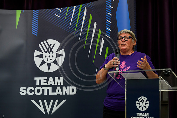 Scottish Thistles netball dress presentation