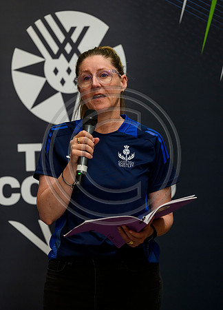 Scottish Thistles netball dress presentation