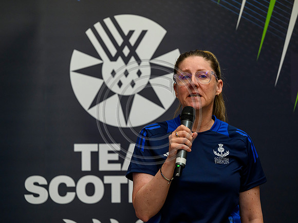 Scottish Thistles netball dress presentation