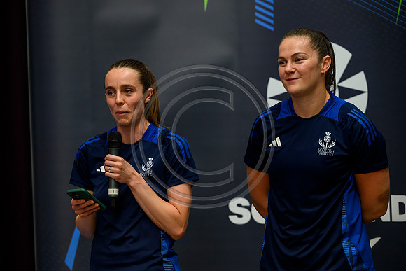Scottish Thistles netball dress presentation