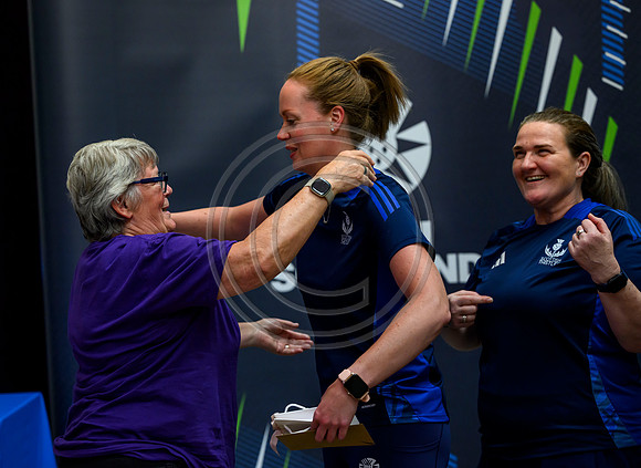 Scottish Thistles netball dress presentation