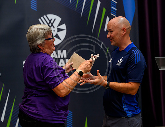 Scottish Thistles netball dress presentation
