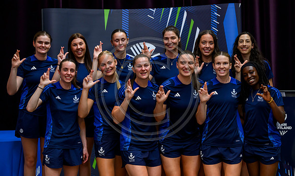 Scottish Thistles netball dress presentation