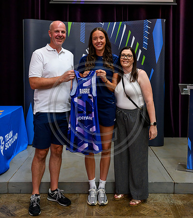 Scottish Thistles netball dress presentation