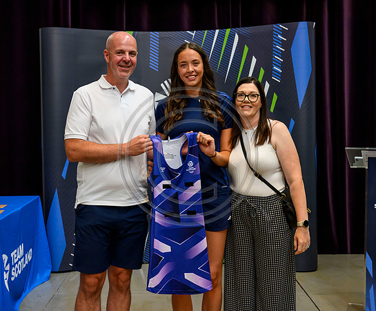 Scottish Thistles netball dress presentation