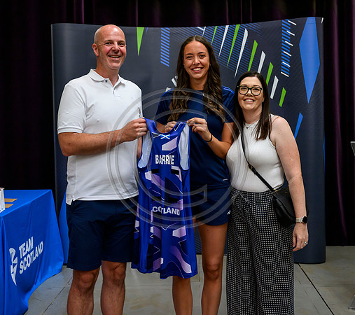 Scottish Thistles netball dress presentation