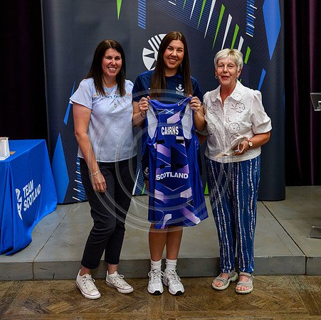 Scottish Thistles netball dress presentation