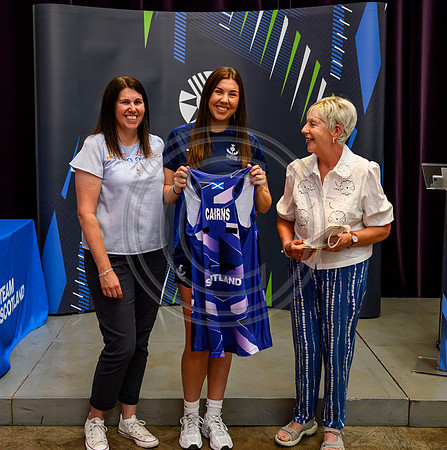 Scottish Thistles netball dress presentation