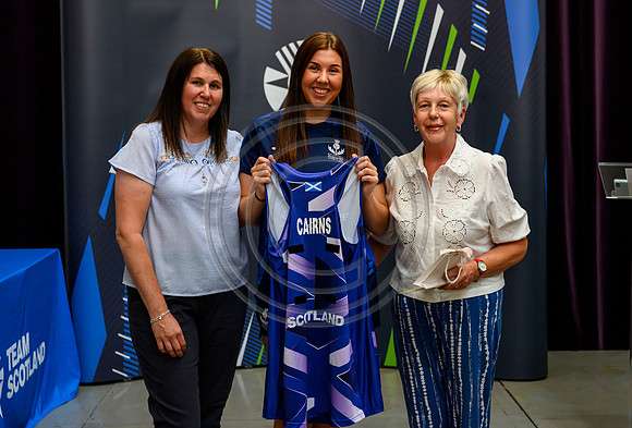 Scottish Thistles netball dress presentation