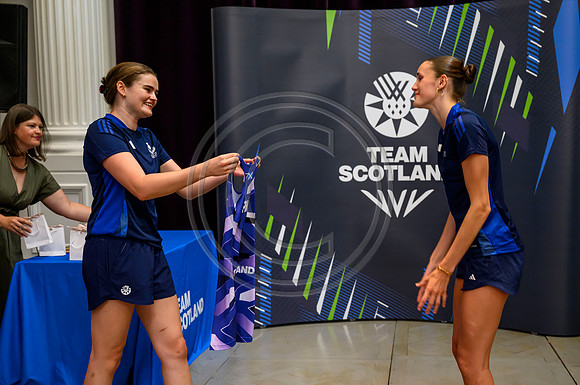 Scottish Thistles netball dress presentation