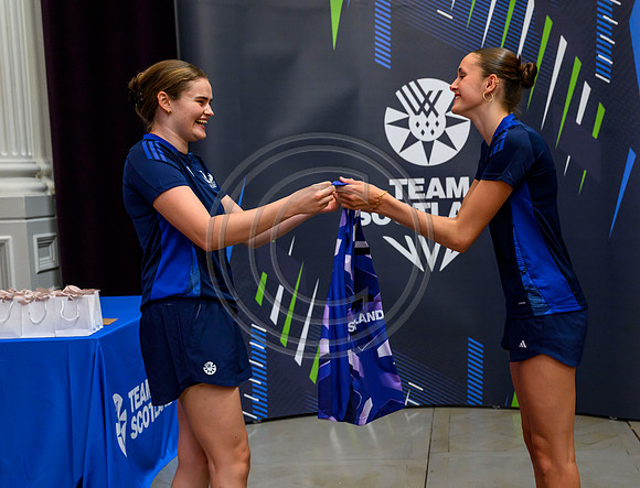 Scottish Thistles netball dress presentation