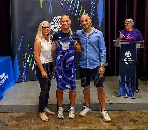 Scottish Thistles netball dress presentation