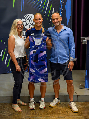 Scottish Thistles netball dress presentation