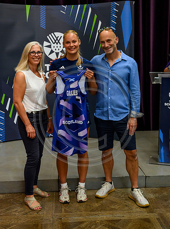 Scottish Thistles netball dress presentation