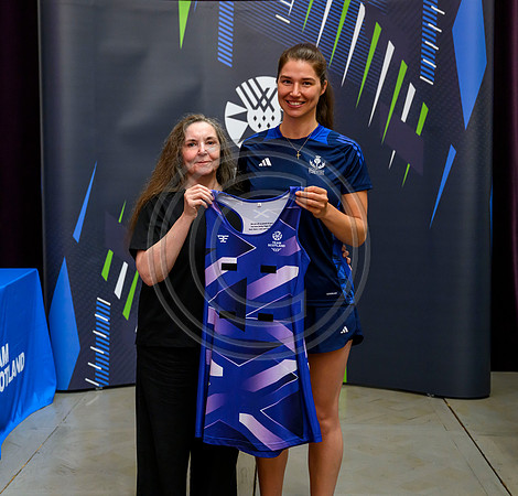 Scottish Thistles netball dress presentation
