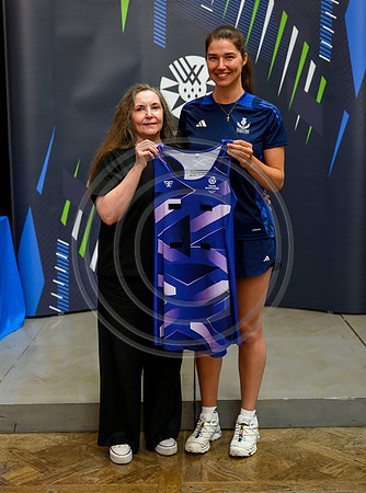 Scottish Thistles netball dress presentation