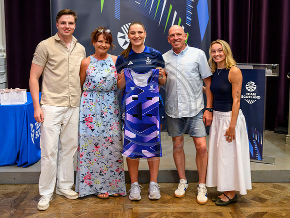 Scottish Thistles netball dress presentation