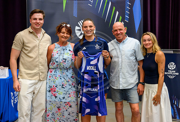 Scottish Thistles netball dress presentation