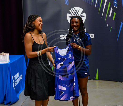 Scottish Thistles netball dress presentation