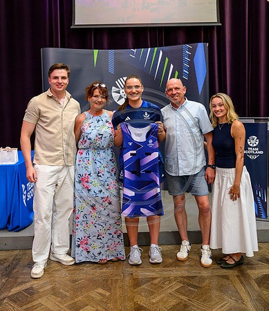 Scottish Thistles netball dress presentation