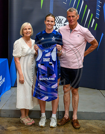 Scottish Thistles netball dress presentation