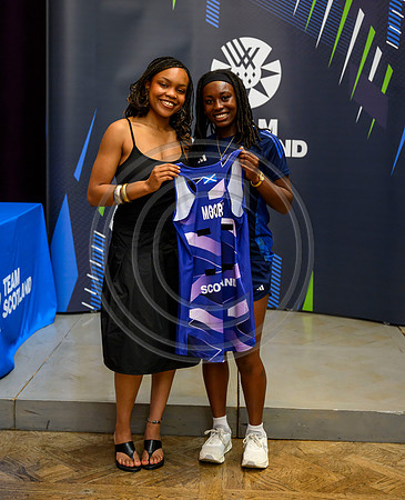 Scottish Thistles netball dress presentation