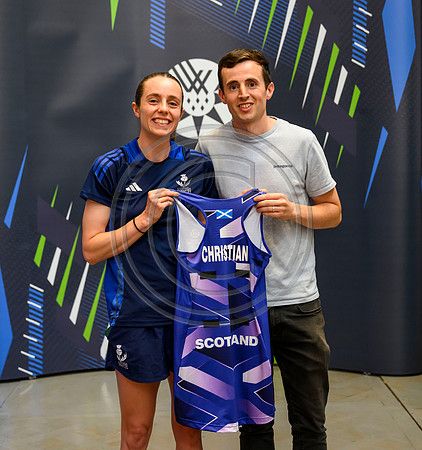 Scottish Thistles netball dress presentation