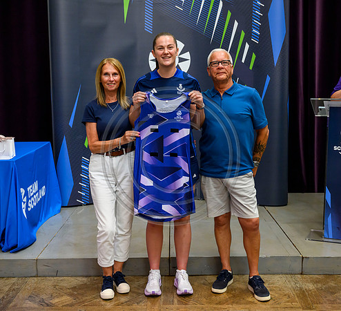 Scottish Thistles netball dress presentation